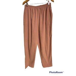 Alfred Dunner High Waisted Pink Blush Corduroy Pants Elastic Waist Pockets 16